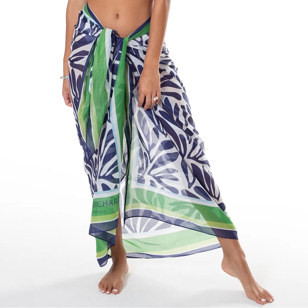 NWOT Tori Richard Honolulu Fandango Pareo Sarong Swim Coverup
